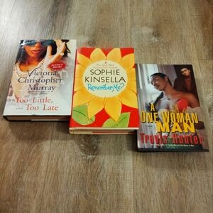 Set of Three Hardcover Novels with Colorful Covers Used